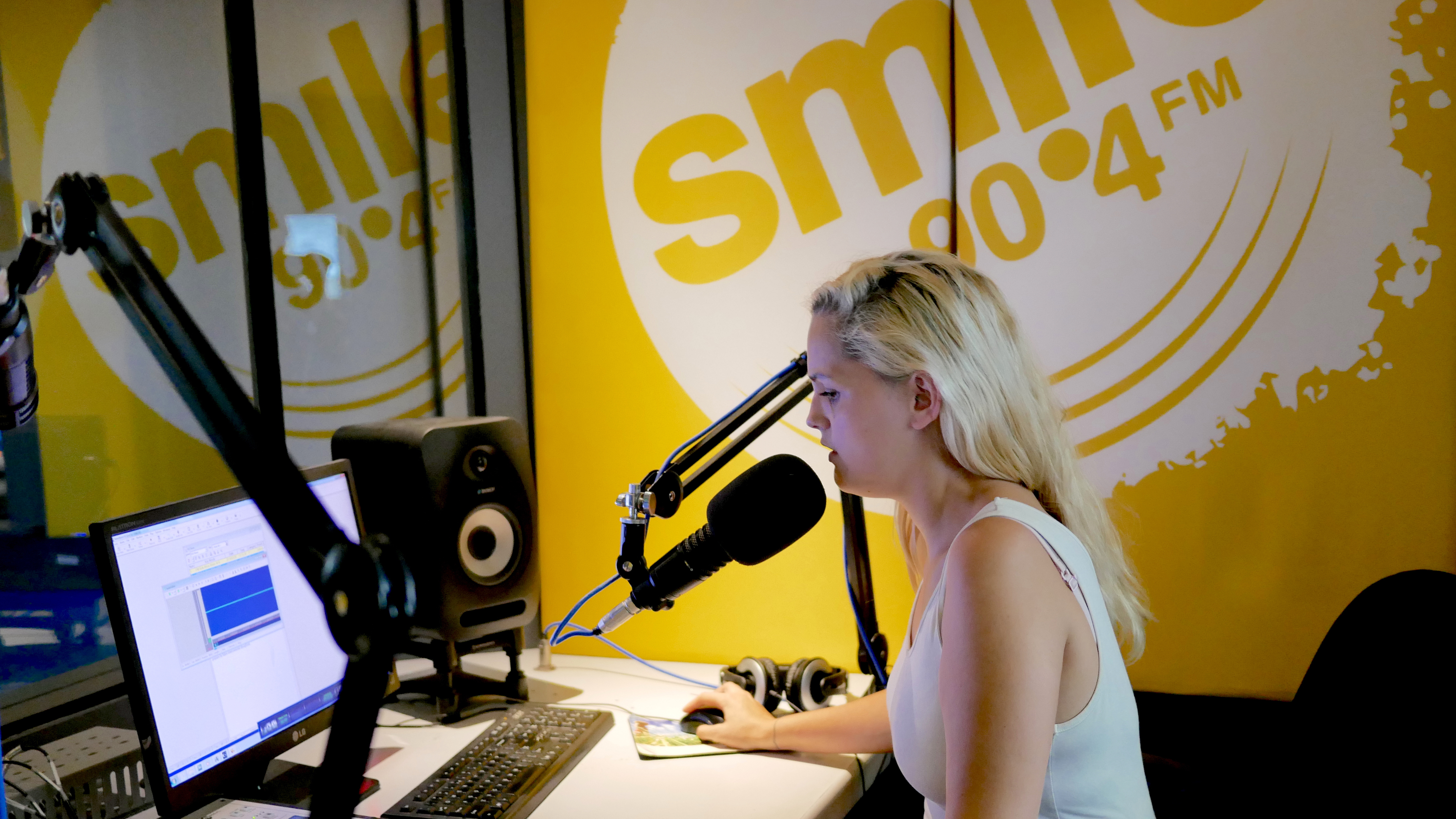 Pierce-Jones Saya Pierce-Jones records a recent report on Cape Town's water crisis for Smile 90.4FM radio. In more than a year on the full-time water beat, Pierce-Jones helped listeners understand the roots of the crisis and find ways to dramatically cut their water u